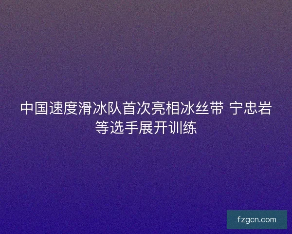 中国速度滑冰队首次亮相冰丝带 宁忠岩等选手展开训练